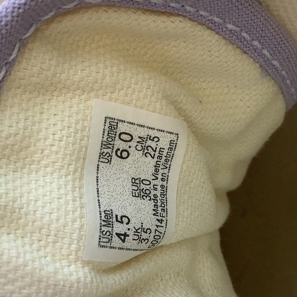 Vans Lavender and White Casual Sneakers - Picture 6 of 6